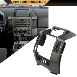 ANDPLAY Dash Center Panel Bezel Compatible with Nissan Armada 2005-2006/Nissan Pathfinder Armada 2004/ Nissan Titan 2004-2015 682577S500 W/Center Speaker