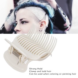 Hot Roller Clips, 12 Pieces Hair Curler Claw Clips Replacement Roller Clips for Women Girls Hair Section Styling, Hair Curler Roller Claw Clips for Hair Sectioning Styling White