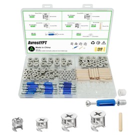 150PCS Cam Locks for Furniture 3-in-1 Eccentric Hardware Wheels Furniture Fasteners Cam Lock Nuts and Cam Screws Furniture Cam Lock Fasteners for Drawer Dresser Cabinet