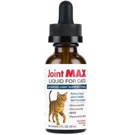 Joint Max Liquid for Cats – Joint & Mobility Support Supplement with Glucosamine, MSM, Chondroitin, Omega-3 – Helps Ease Stiffness & Discomfort – 2 fl oz – Made in USA – NASC Certified
