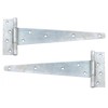 Pair of 12" Galvanised Tee Hinges | 300mm