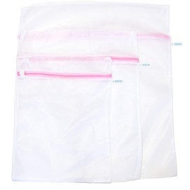 HAND A Good Selection of Sizes Dense Net, Delicate Wash Zipped Laundry/Washing fine Mesh Bags- 2 of 50 x 60 cm, 2 of 40 x 50 cm, 2 of 30 x 40 cm Bags