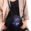 TSOVTHRID Purple Butterfly Rose Flower Crossbody Bag, 2 Layer Small