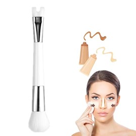 1 paquete Brocha Contorno Nariz, Brocha de Maquillaje en Forma de U Brocha para Contorno de Nariz de Doble Extremo Brocha Contour Duo para Esculpir y Definir la Nariz Contorno