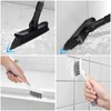 Qaestfy Grout Brush with Long Handle for Cleaning, Stiff Bristles