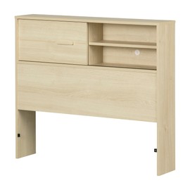 South Shore Furniture Noah Bookcase Headboard, Twin, Bleached Oak