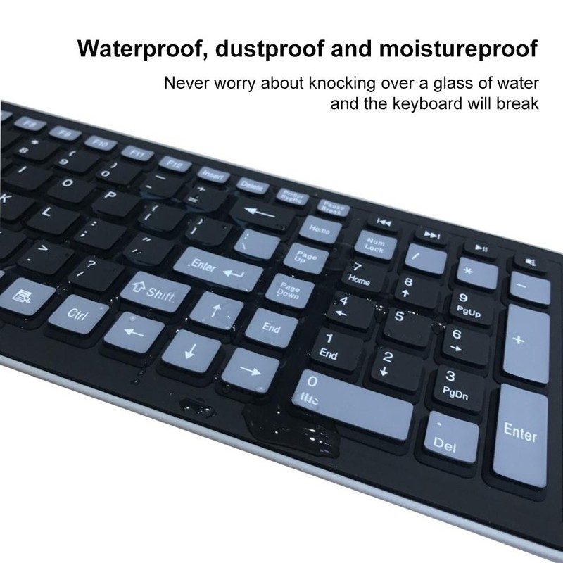 Wireless Keyboard Ultra Thin Quiet Portable Wireless Keyboard 107 Keys