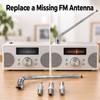 Telescopic FM Radio Antenna with 3.5mm Adapter & F-Type Male