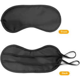 Mashano 20pcs Sleep Eye Mask,Black Eye Cover,Sleeping Mask Blindfold,Soft and Breathable Night Mask with 2 Elastic Bands,Suitable for Men and Women,Office Nap,Travel Sleep