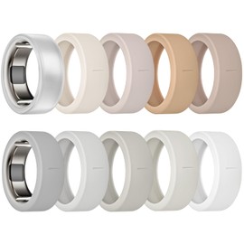 BandRain 10 Pack Cover for Oura Ring Gen 4/4 Ceramic/Oura Gen 3/ULTRAHUMAN Ring AIR, Ultra-Thin Anti-Scratch Silicone Ring Protector for RingConn Gen 2/Gen 2 Air Women Men
