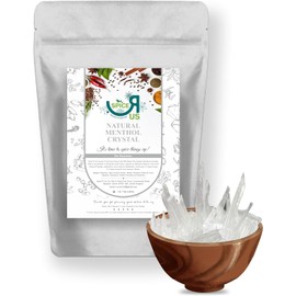 Pure Menthol Crystals Natural Aromatherapy Congestion Blocked Nose Relief Cold Flu Premium Quality by Spice R Us 25g-1900g (10g)