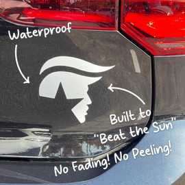 GRITKULTURE Trump Nation Vinyl Decal Sticker for Bumper Sticker for Car, Truck, Locker, Mailbox, Fridge, Water Bottle, Flask, Laptop, Military Veteran Republican (White)