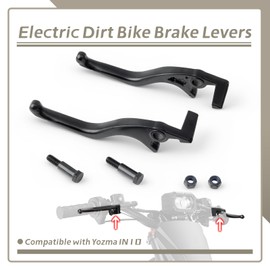 YIYANTO E-Bike Brake Levers Compatible with Yozma IN10 Electric Dirt Bike, Motorcycle Handle Brake Levers Aluminum Adjustable Black Left & Right