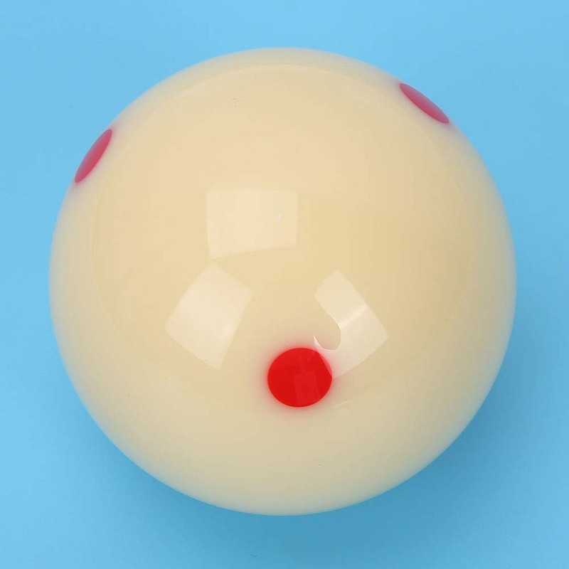 Alomejor Red Dot Spot Pool Ball, 2.25" White Match Ball