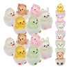 VICASKY 18 Pcs Baby Glow-in-the-Dark Animals Small Easter Chicken Rabbit
