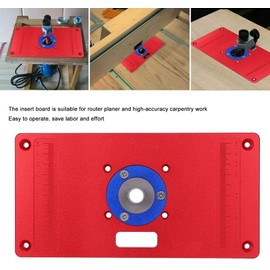 Namvo Aluminium Router Table Insert Plate - Trim Router Table Top Woodworking Flip Trim Board with 2 Aluminium Rings and Mounting Screws
