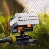 Reallnaive 3 Pcs Adjustable Oscillating Sprinkler 4 Way ABS Lawn