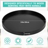 Jinei Wood Tray, Large Round 24 x 24 Inches, Solid
