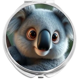NewCharms Cute Baby Koala Bear Compact with Mirrors - Perfect Pocket and Purse Size Folding Mirror for Applying Make Up Anywhere