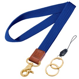 Fishent Stretchy Neck Lanyard, Cute Keychain Lanyard for Women Men Teacher, Long Lanyard for ID Badge Holder, Badge Lanyards for Keys Wallet Phone (Atlantic Blue)