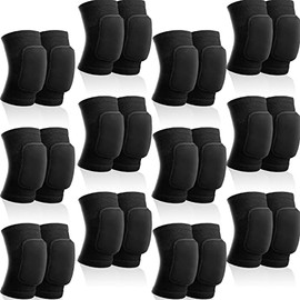 Lenwen 12 Pairs Volleyball Knee Pads for Dancers Soft Breathable Knee Braces for Men Women Football Soccer Yoga Skating Wrestling Running Cycling(Medi