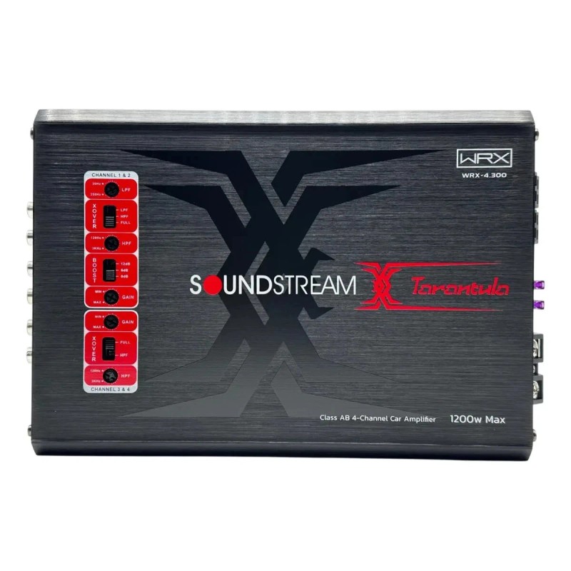 Soundstream WRX-4.300 Tarantula compact 4-Channel Class AB 1200W Car Amplifier