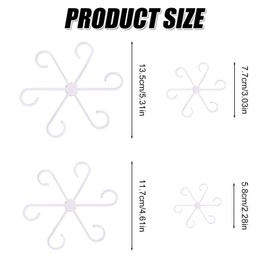 4pcs Climbing Houseplant Stem Stakes Supports, Plastic Plant Climbers Stem Trellis Holders Reusable Plant Stem Rack Hook Accessories for Indoor and Outdoors Plant (Transparent)