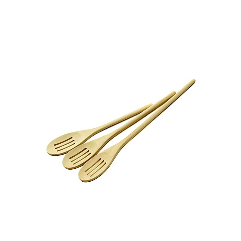Chef Craft Select Maple Slotted Spoon Set, 10, 12, 14