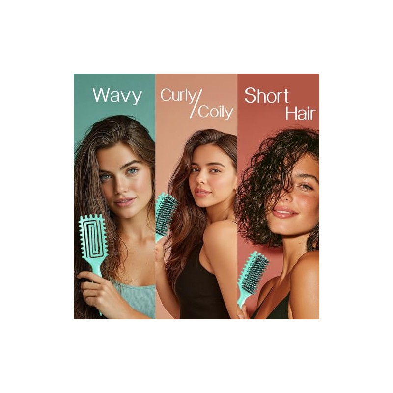 Cepillo para Cabello Rizado, 2025 Cepillo Definidor de Rizos Cepillo