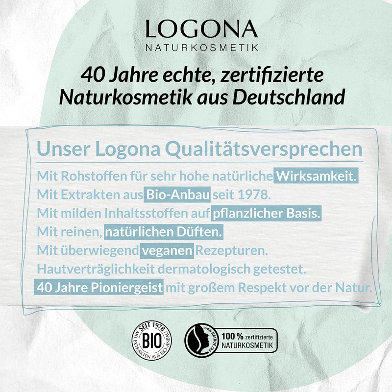 LOGONA Naturkosmetik Solid Moisturising Facial Cleansing Organic Aloe Vera &