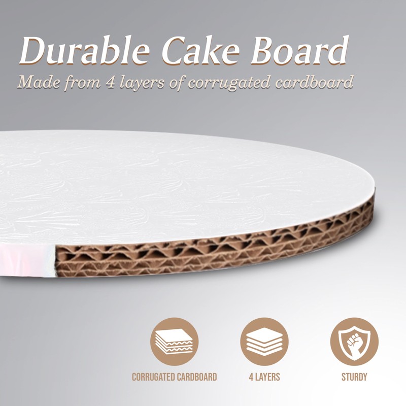 Cakebon Cake Boards - Sturdy 1/2 Thick Drums - 16