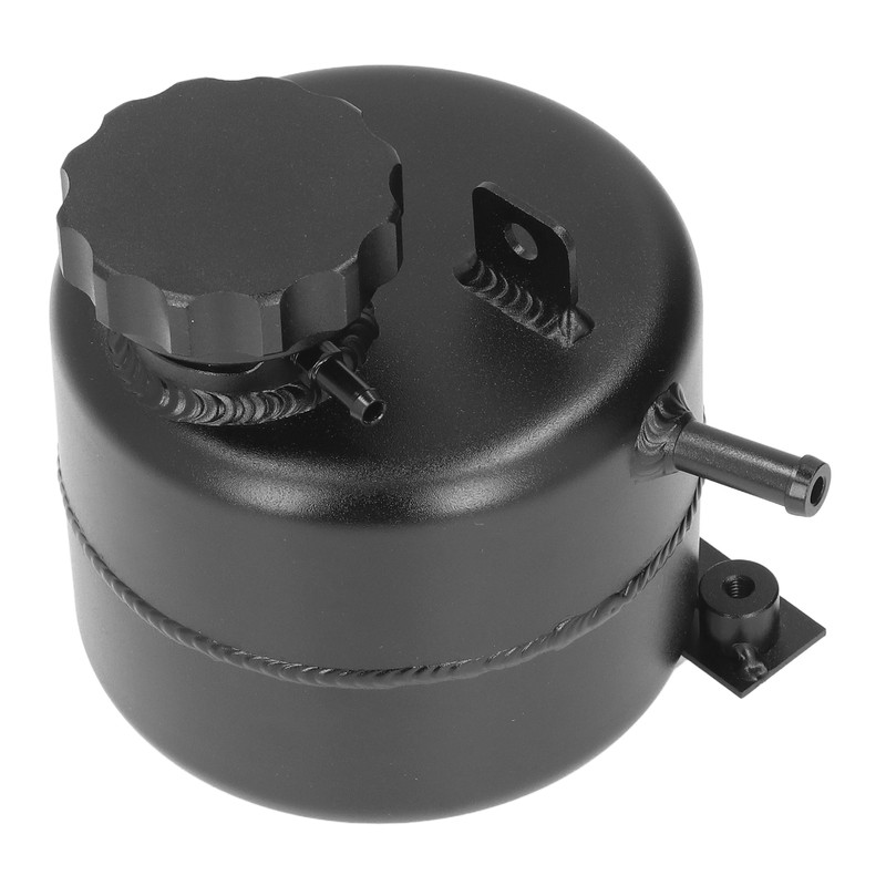Radiator Coolant Expansion Tank 2.5L Capacity Aluminum Alloy Black Reservoir