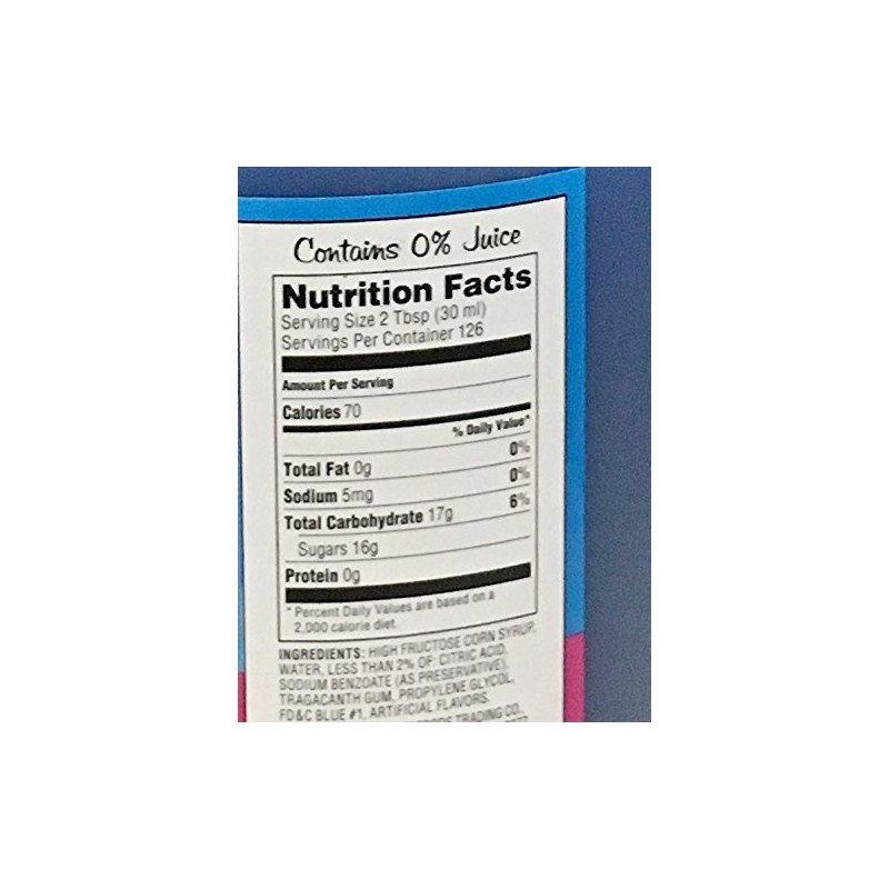 1 Gallon All In One Super Syrup Blue Raspberry for