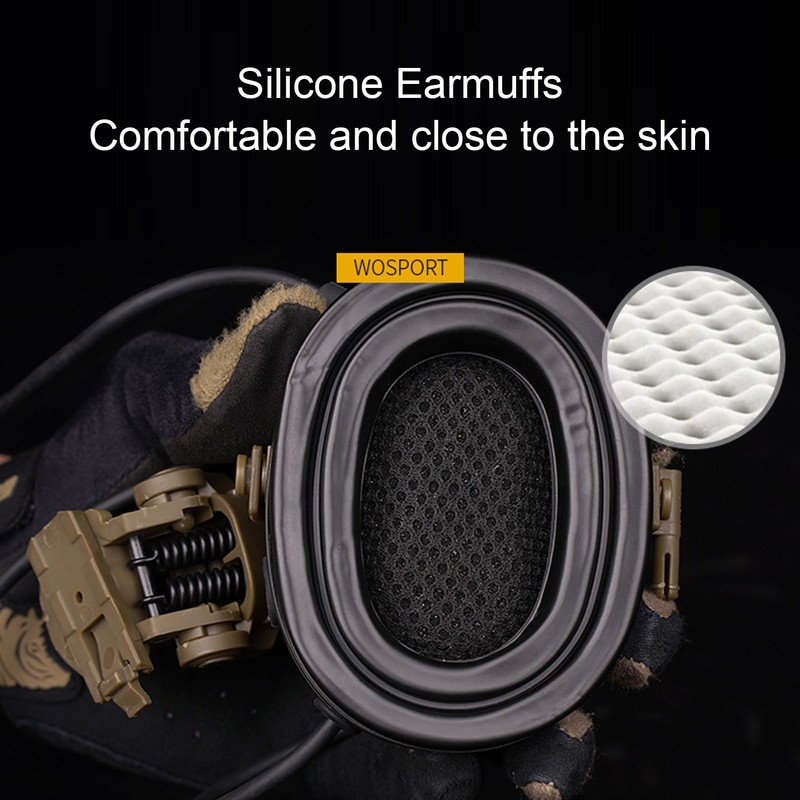 Noise Canceling Earmuffs Large Range Adjustable Easy Using Helmet Way
