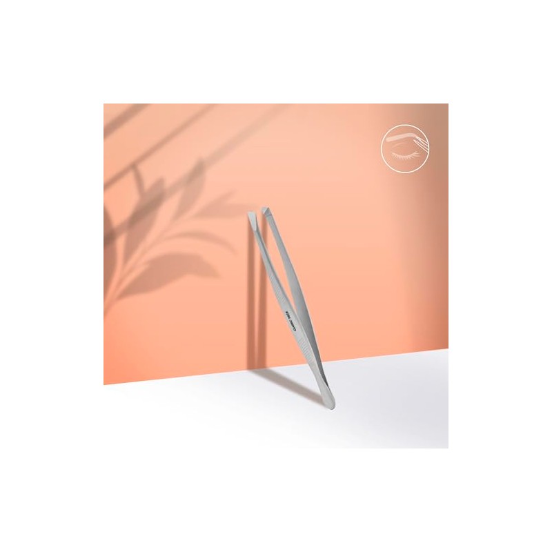 STALEKS PRO Precise brow tweezers with wide slanted edges. Medical