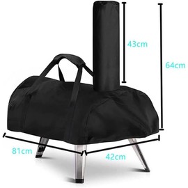 Pizza Oven Cover for BIG HORN, Outdoor Camping Pizza Oven Protective Cover with Chimney Heavy Duty Waterproof Weather Resistant Dust-Proof Grill Oven Cover