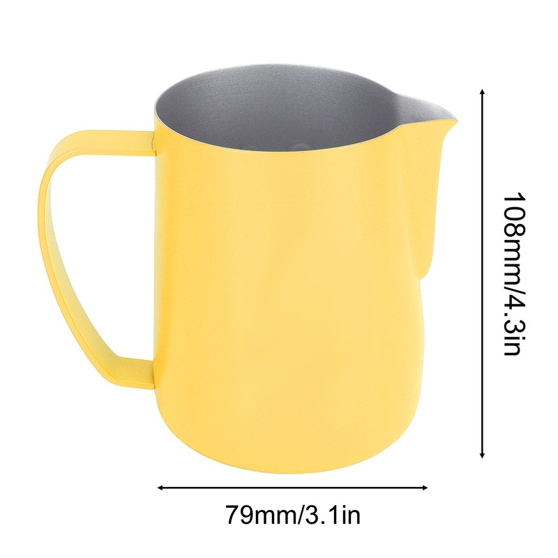 Coffee Latte Art Pitchers Bevel Design 450ml Stainless Steel Milk