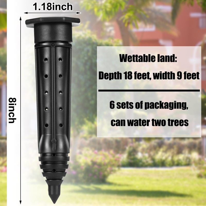Briwooody 6 Pack 8 inch Garden Watering Stake Large UV-Protected
