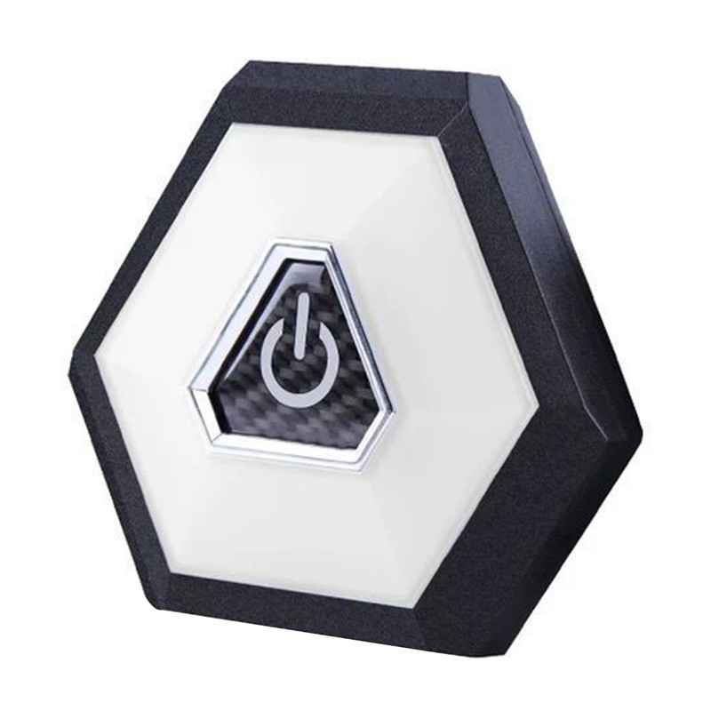 Auto Ceiling Lamp LED Rechargeable Interior Press Light 10.5x9.2x1.2cm Car