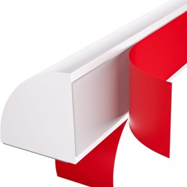 Flexible Quarter Round Trim Molding, Double-Sided Peel and Stick Rubber Trim Molding, Self Adhesive Wall Rubber Trim Molding, for Floor, Wall Gaps, Bathrooms, Countertops(236Inch)