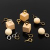 HUIHUIBAO 100 Pieces Small Screw Eyes Pin Hook for DIY