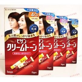Bigen Cream Tone 60g large capacity self gray hair dye 4G 5G 6G 7G / 비겐크림톤 60g 대용량 셀프 새치 염색약 4G 5G 6G 7G
