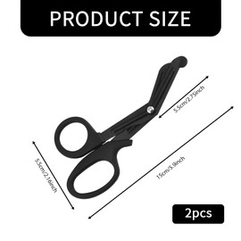 Pack of 2 Bandage Scissors, Bandage Scissors, Nurse, Dress Scissors, Emergency Service, Medical Scissors, Stainless Steel, Suitable for Rescue (Green, Black)