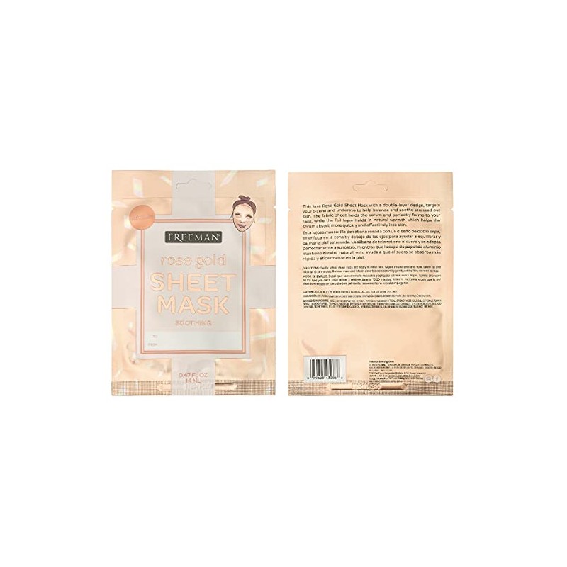 Freeman Limited Edition Valentines Day Metallic Sheet Masks, Variety 12