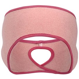 YUSSTAR Women Ponytail Headband Fleece Ear Warmer Winter Earmuffs Warm Cover Running Ski (Pink-Orange Mix)