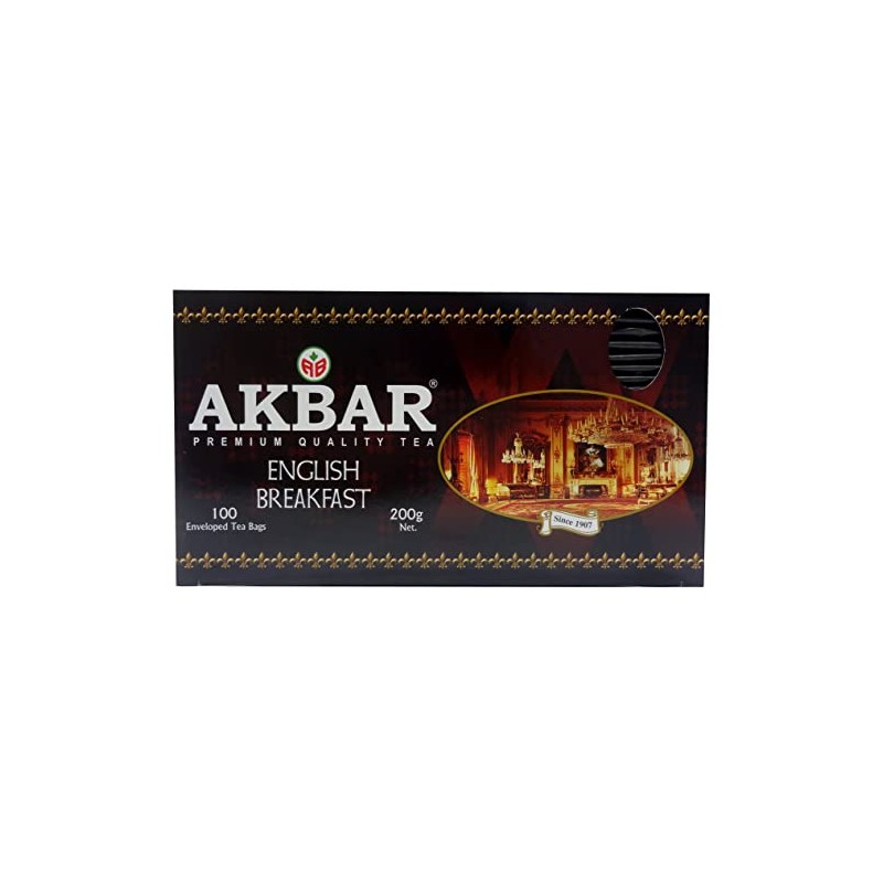 Akbar English Breakfast 100 Enveloped Tea bags