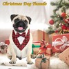Formal Tuxedo Bandana Collar - Red Plaid Dog Christmas Costume