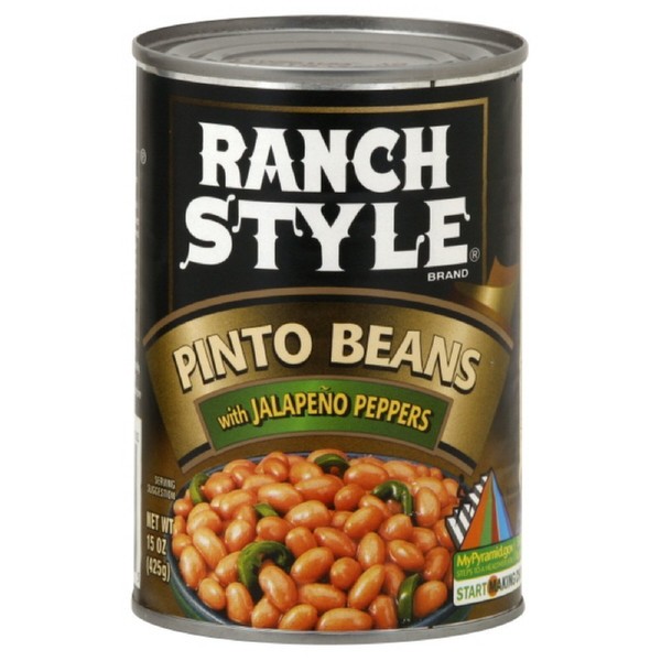 Ranch Style Pinto Beans with Jalapenos 15oz Can (Pack of 6)