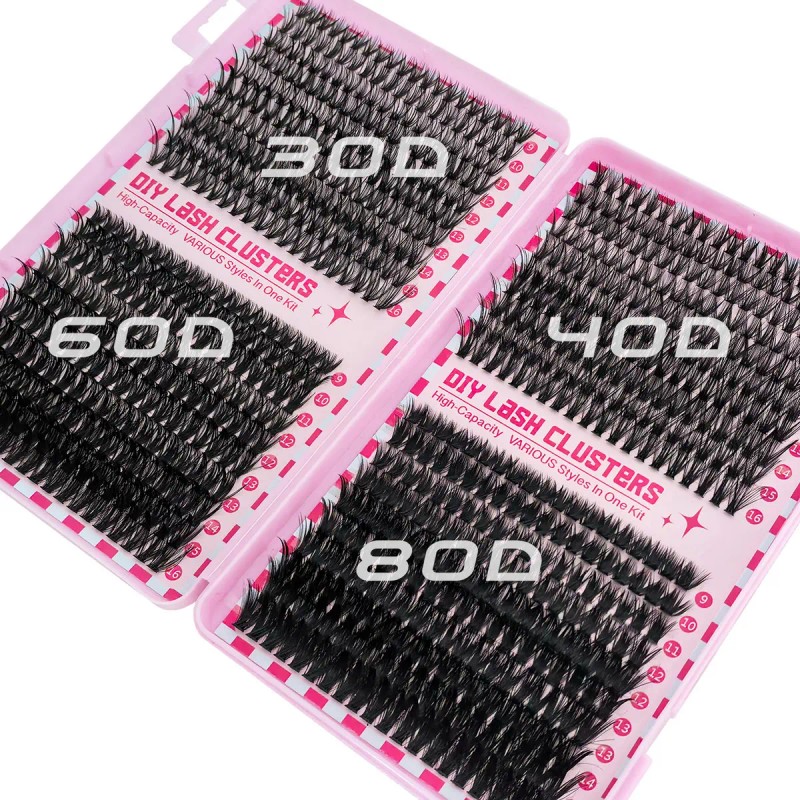 Kit De Extensiones Pestañas 800racimos Volumen D-mix 8-16mm
