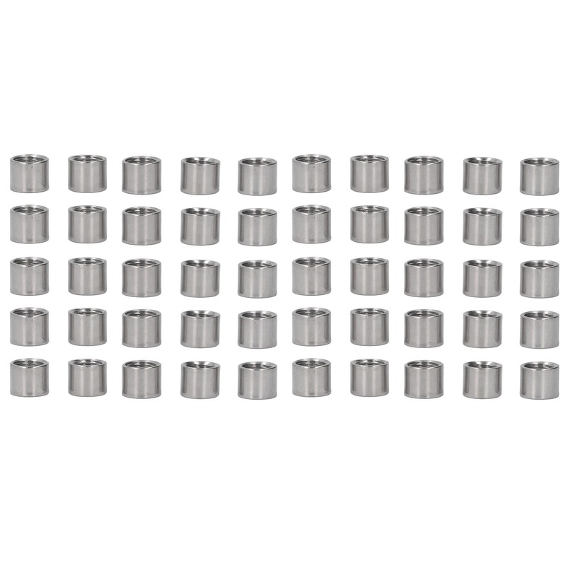 50Pcs M8 Female Thread Coupling Nut Rugged Stainless Steel Maintenance